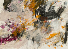 Detail of the abstract painting with signature