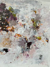 Detail of the abstract painting with signature