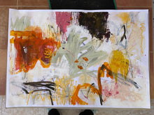 the painting on the studio floor
