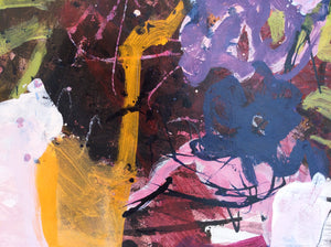 Detail of Abstract painting titled "Dancing Hues"