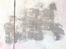 detail of abstract painting titled 'Dreams Through Mist' by Linda Coppens.