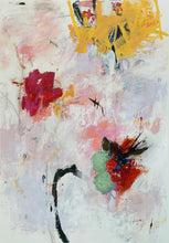 Abstract painting with alternating areas of activity and pause creating tension