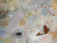 Detail of the painting showing textured brushstrokes in various colors .