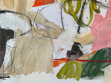detail of the painting with colorful brush strokes on a white background