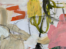 detail of the painting with colorful brush strokes on a white background