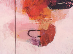 Detail of Abstract painting titled 'Whispers of the Heart.'