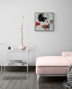 The painting in a modern interior 