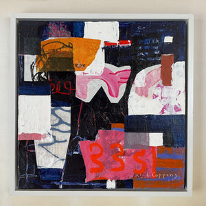 the framed work on the studio floor
