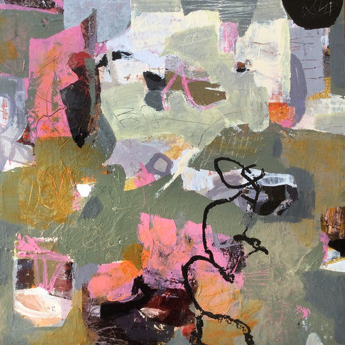 abstract mixed media painting - Linda Coppens