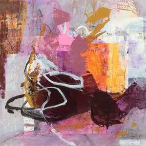 Abstract mixed media painting-Linda Coppens