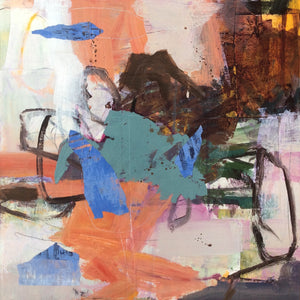 Abstract collage and mixed media-Linda Coppens