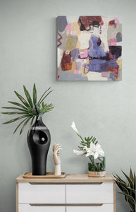 Abstract mixed media painting-Linda Coppens-in situ