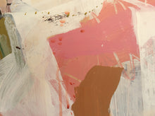 Linda Coppens - Colorful abstract painting in many layers on Terraskin stone paper-detail