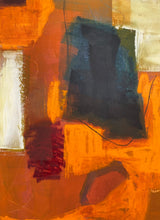 Caramel, chestnut and plum-abstract painting-Linda Coppens-detail
