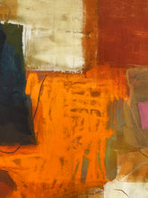 Caramel, chestnut and plum-abstract painting-Linda Coppens-detail