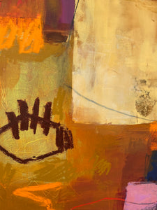 Cinnamon punch-abstract oil painting-Linda Coppens-detail