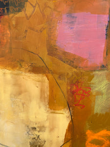 Cinnamon punch-abstract oil painting-Linda Coppens-detail