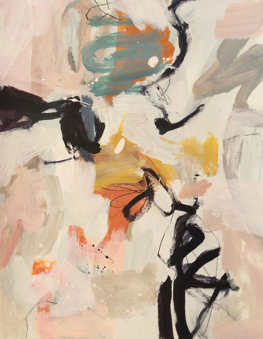 Gentle Breezes Blow-abstract painting-Linda Coppens