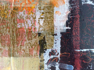 Haikyo XII-abstract painting inspired by urban exploration-Linda Coppens-detail