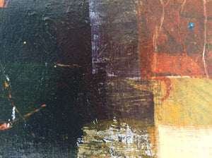 Haikyo XII-abstract painting inspired by urban exploration-Linda Coppens-detail
