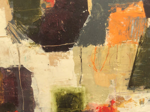 Linda Coppens - landscape of the mind 2-abstract painting in oil and cold wax-detail