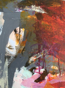 La vie en rose 3 - abstract painting - detail