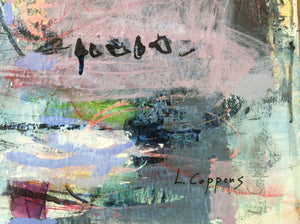 La vie en rose 4 - abstract painting-detail