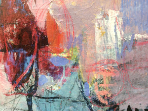 La vie en rose 4 - abstract painting-detail
