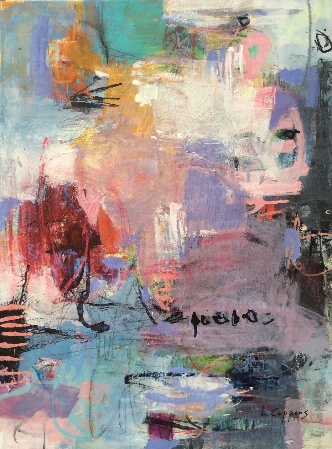 La vie en rose 4 - abstract painting