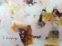 Magical moments-abstract painting by Linda Coppens-detail with signature