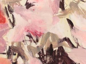 Pink Petals and Passion-abstract painting-Linda Coppens-detail