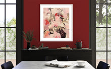 Pink Petals and Passion-abstract painting-Linda Coppens-interior