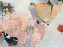 Linda Coppens-abstract painting-poetry of life-triptych-warm colors-left piece-detail