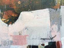 Linda Coppens-abstract painting-poetry of life-triptych-warm colors-middle piece-detail