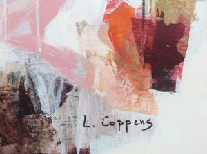Linda Coppens-Sweet figures of delight-colorful abstract painting-signature