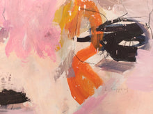 Whispers of Pink-abstract painting-Linda Coppens-detail with signature